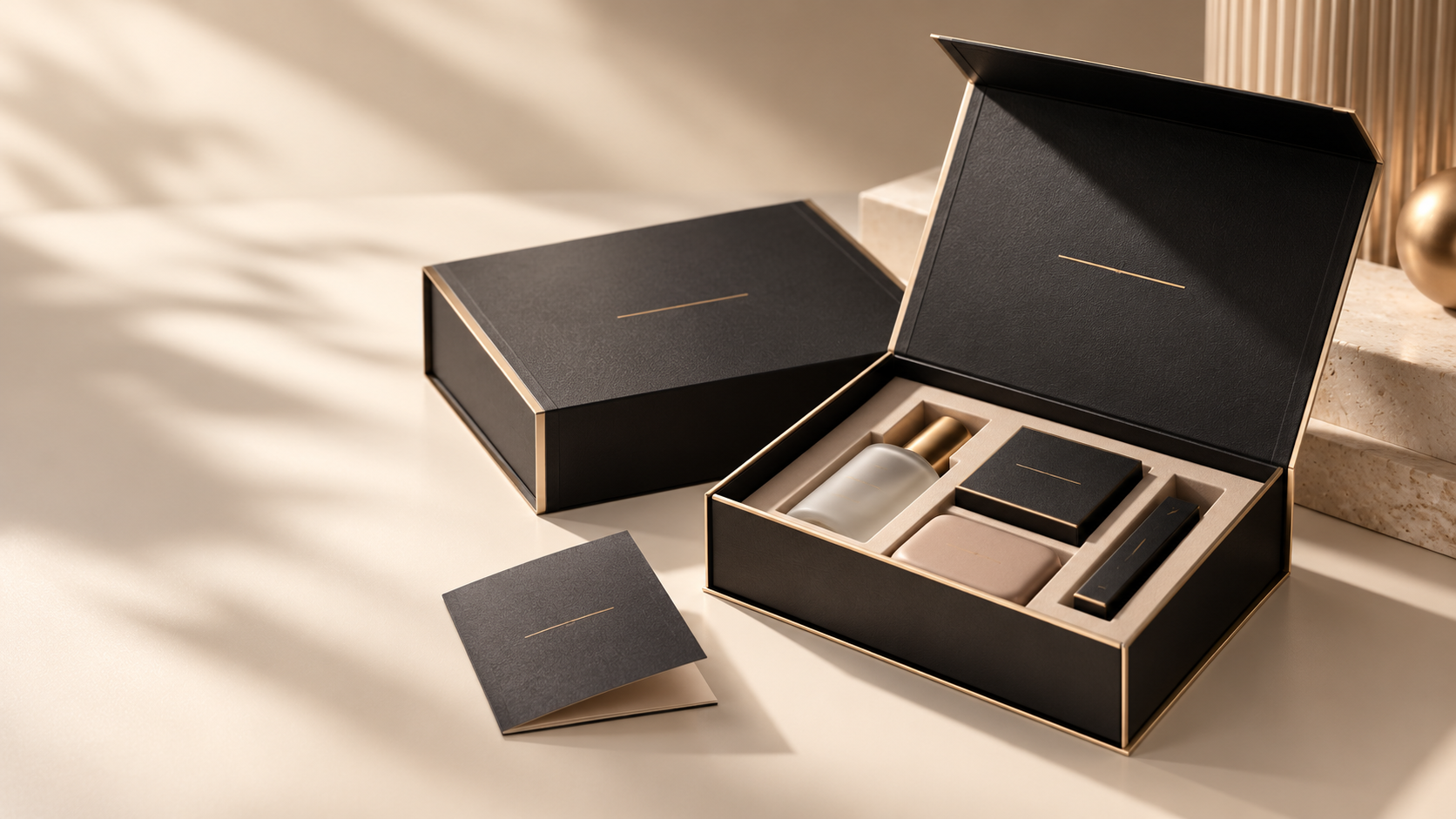 Premium Fastkit luxury packaging presentation with rigid boxes and inserts